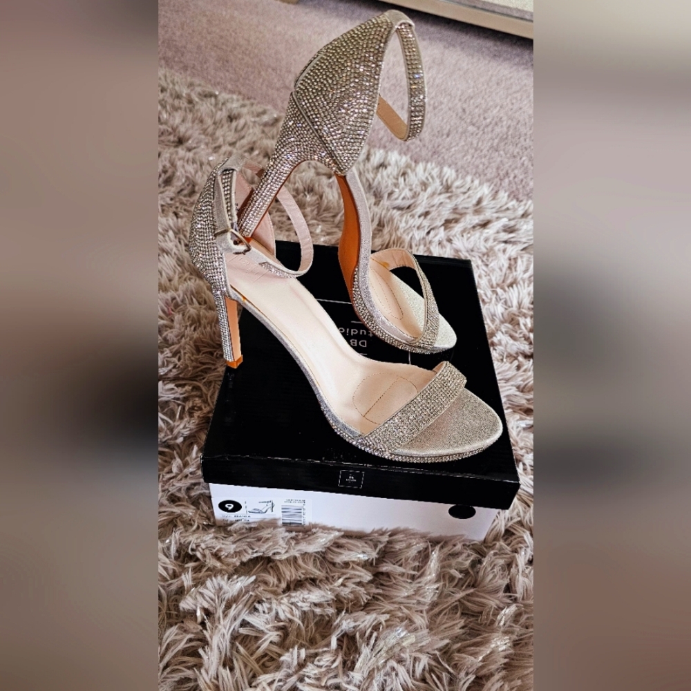 Allover Pave Crystal Ankle Strap Sandals